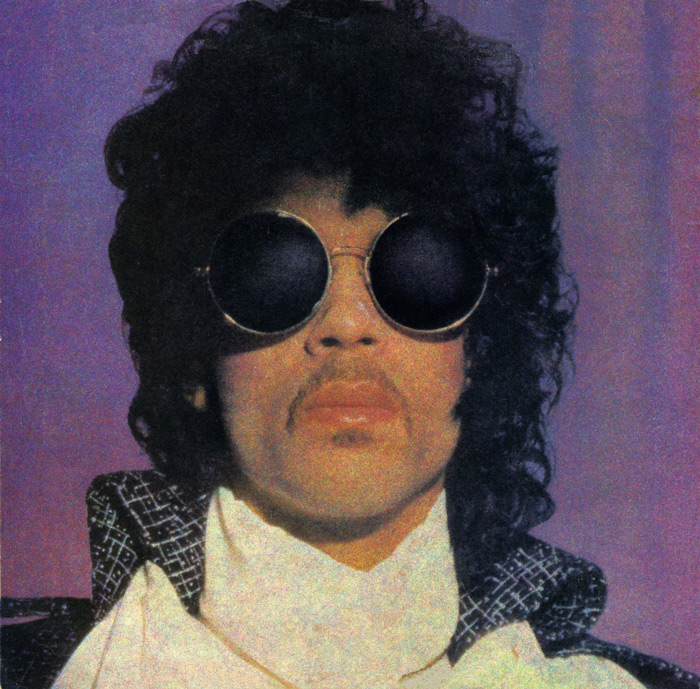 Image of Prince with sunglasses from the 80s