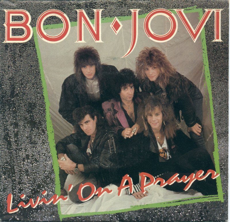 Bon Jovi Living on a Prayer record cover