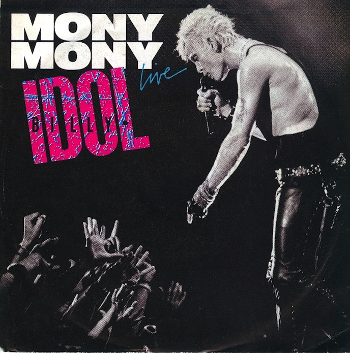 Billy Idol Mony Mony Live Chrysalis record cover