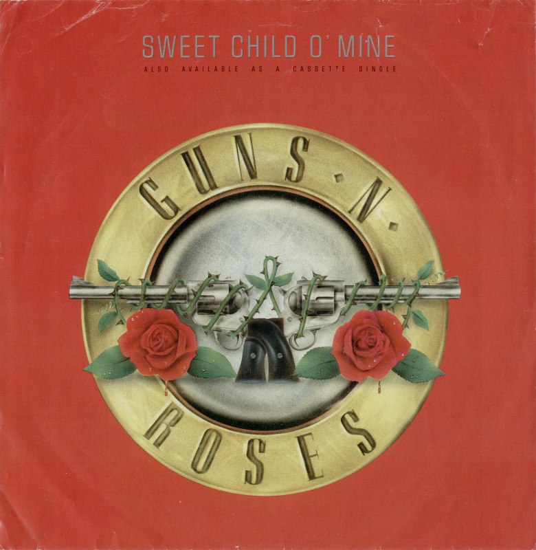 Guns and Roses Sweet Child of Mine record cover