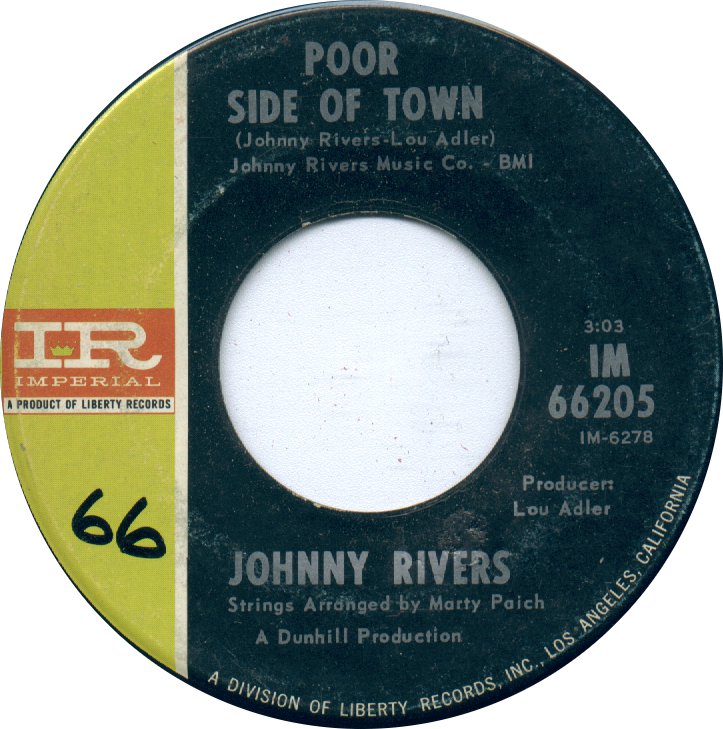 Johnny Rivers - Poor Side of Town 7-inch label
