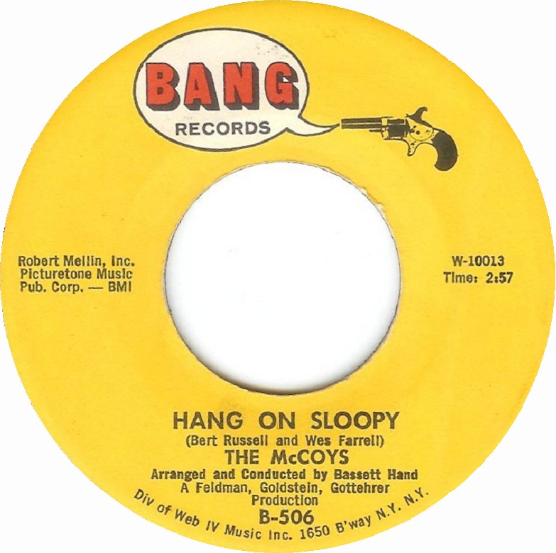 The McCoys - Hang on Sloopy 7-inch label
