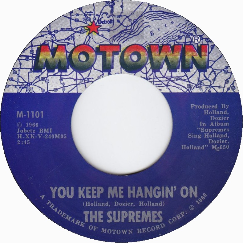 The Supremes - You Keep Me Hangin' On 7-inch record cover