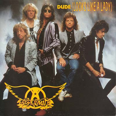 Aerosmith Dude record cover 1987