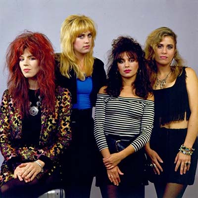 80's band The Bangles posing for a promo image circa 1980's