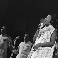 Gladys Knight and the Pips at Grand Gala du Disque Populaire in Congrescentrum (the Netherlands). Date: 7 March 1969