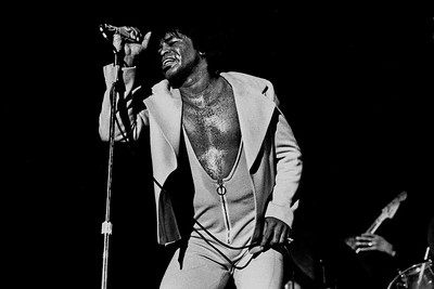 James Brown performing at Musikhalle of Hamburg, Germany February 1973