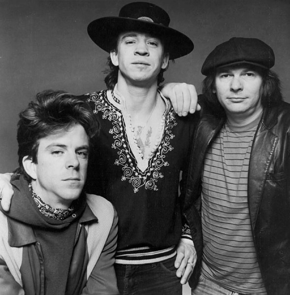 Stevie Ray Vaughn and Double Trouble (1983). Image source: Don Hunstein, CC0,  via Wikimedia Commons